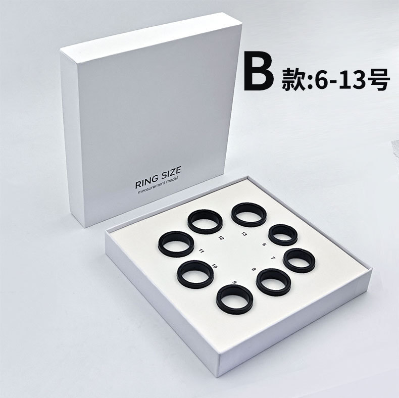 New cross-border bestseller smart ring measures finger size, factory direct sales, precise finger mold box suitable for both men and women Specification drawing