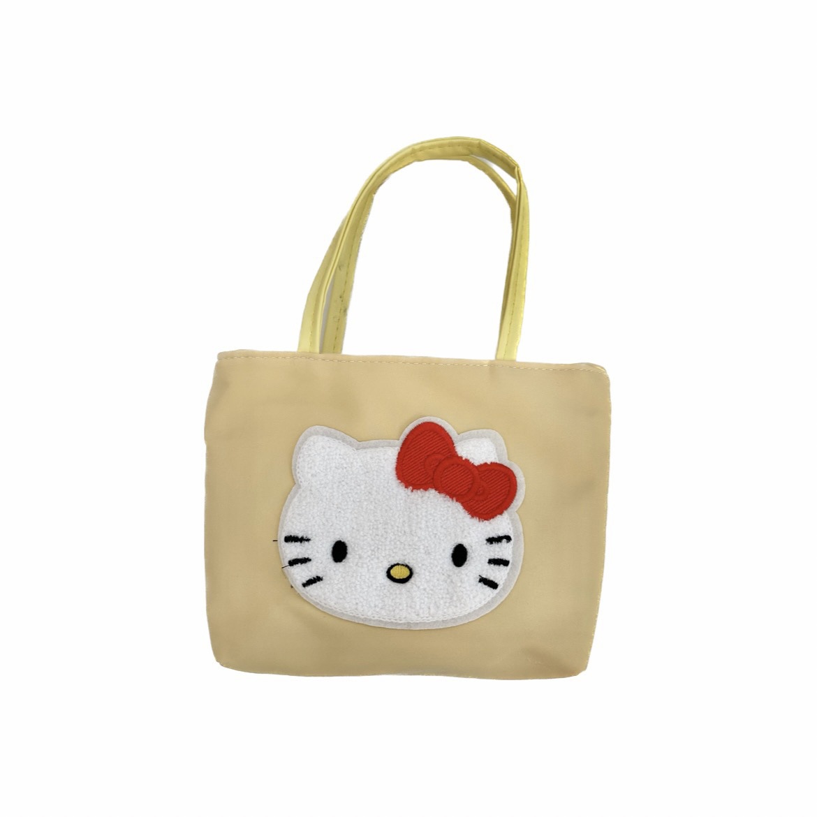 Cartoon cat solid-color hand-held bag, travel and travel portable handbag, small, light and versatile canvas bag, single-shoulder bag Item Picture