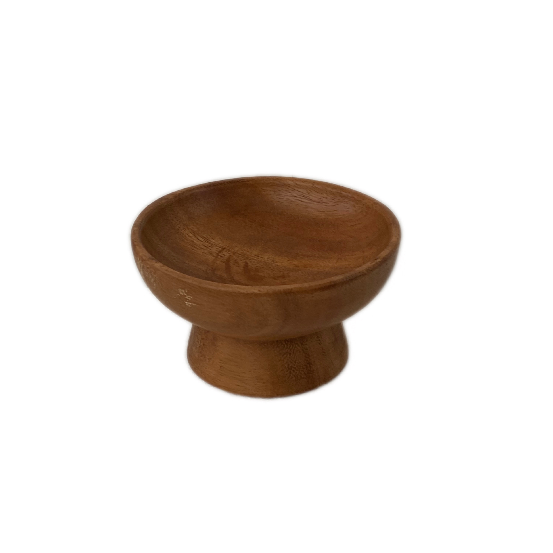 Walnut wood high-legged storage bowl, retro desktop shelf, entrance key jewelry storage plate, wooden storage rack Item Picture