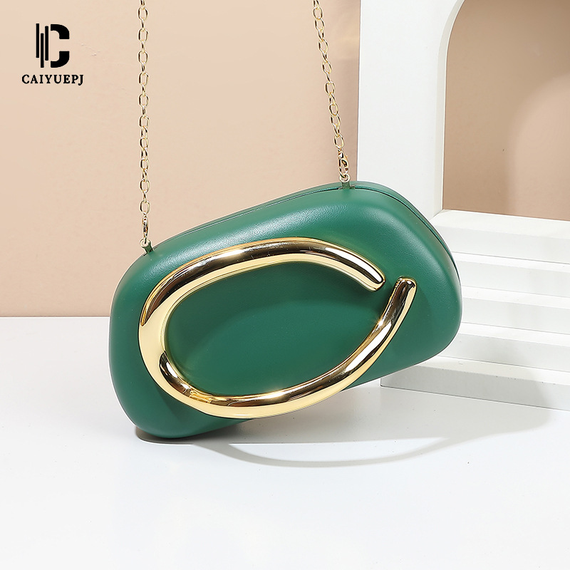 New cross-border European and American trend classic round box hand-held dinner bag, mini small bag, retro chain single-shoulder crossbody bag full figure