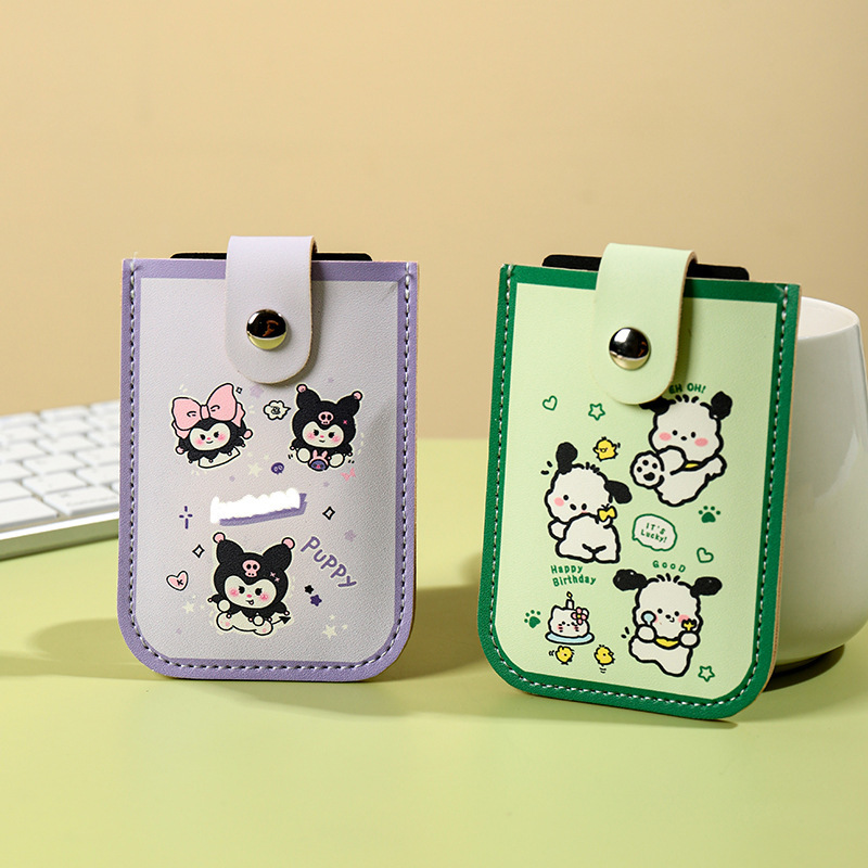 National trend pull-out multi-slot ID card holder, large-capacity ID card and cartoon card holder, small and ultra-thin card clip