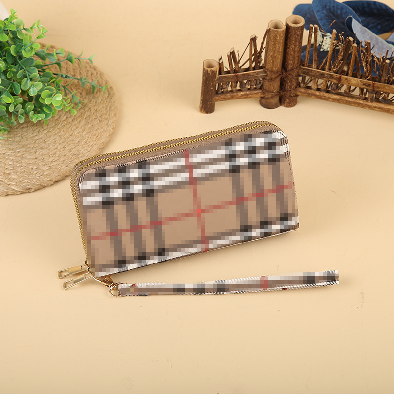 The new double-pull coin purse can be made with logo for wholesale of foreign trade bags, women's bags, casual printed wallets and clutch bags details Picture