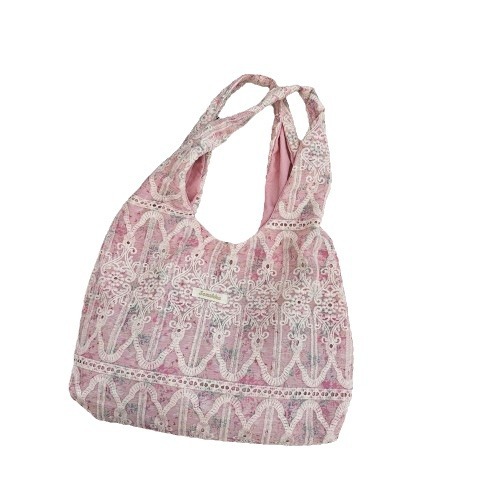 49183 Korean-style lace shoulder bag with a girlish heart, versatile commuting underarm bag, large-capacity canvas bag for female students Item Picture