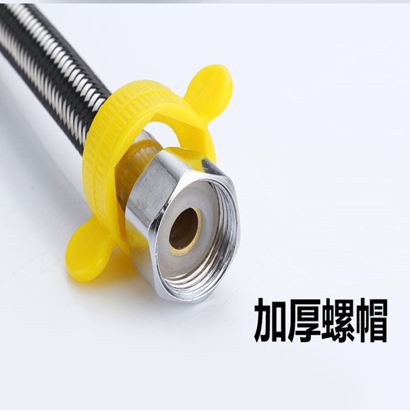 Stainless steel metal braided cold and hot water inlet bathroom hose, toilet water heater high-pressure pipe, 4-inch water supply pipe Application Scenario