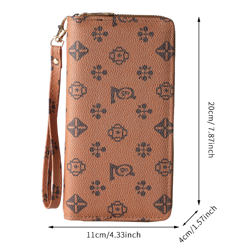 Ladies' wallet 2023 New Long Style Women's Wallet, fashionable double-zipper large-capacity wallet for ladies Item Picture