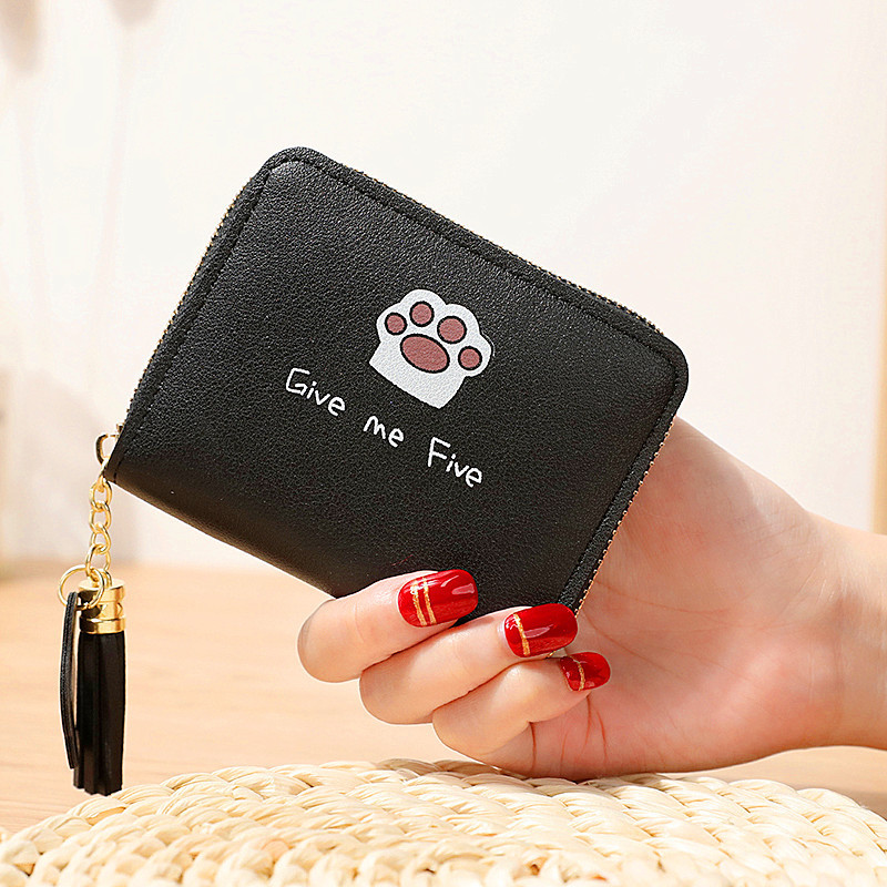 2021 New Korean-style women's wallet zipper bag, wallet slot, coin purse, simple and versatile footprint women's bag details Picture