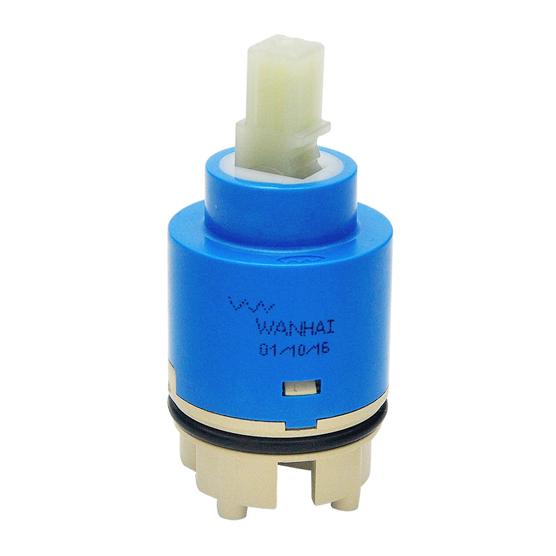 Faucet hot and cold valve core ceramic mixed water valve core accessories, universal valve core 35/40mm flat foot/high foot Specification drawing