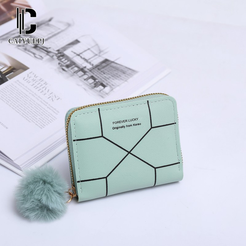 Cross-border foreign trade agency for women's wallets, short and simple card wallet, coin purse, one-piece pattern zipper women's coin purse Item Picture