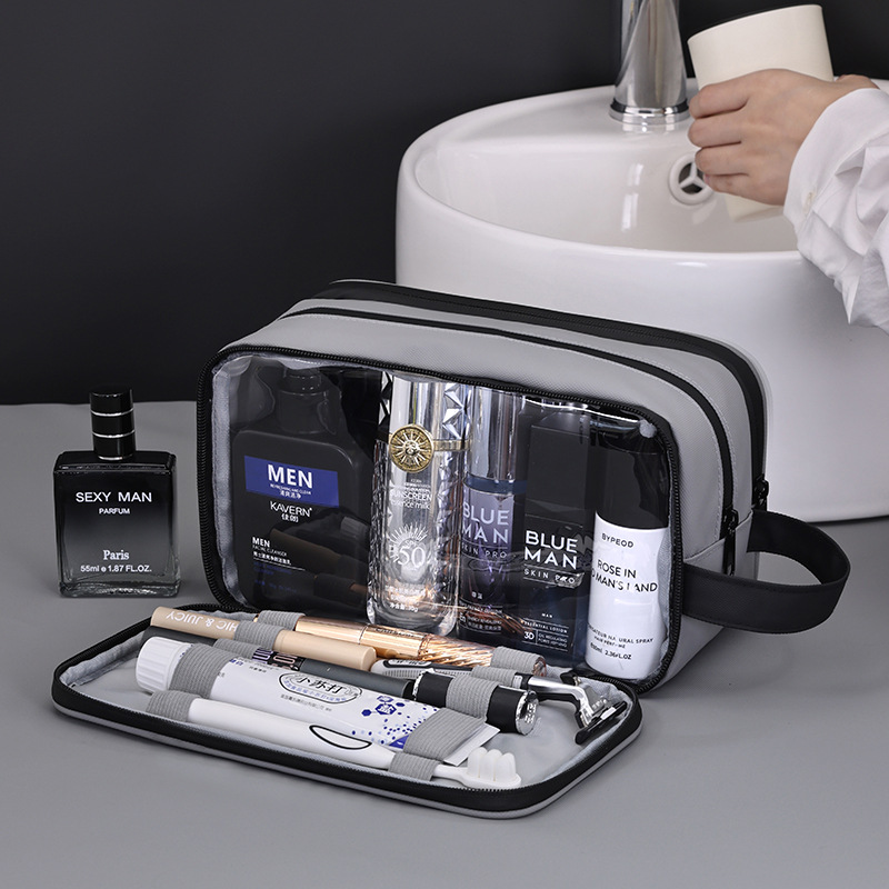 Men's toiletry bag storage makeup bag 2024 New large-capacity portable sports business trip and travel toiletry set bag details Picture