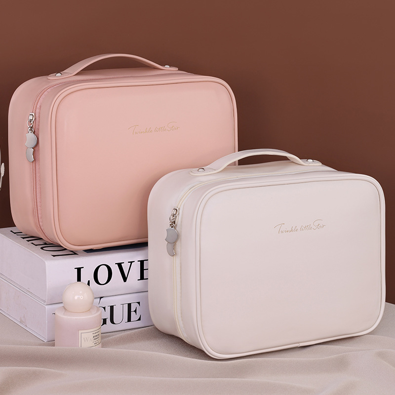 A large-capacity, high-end travel makeup bag, waterproof, Ins-style, and niche makeup brush storage full figure