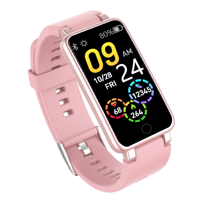 C2plus smart bracelet: Waterproof, large battery, Bluetooth, step count, heart rate, blood pressure, blood oxygen, music, weather and sports bracelet Item Picture