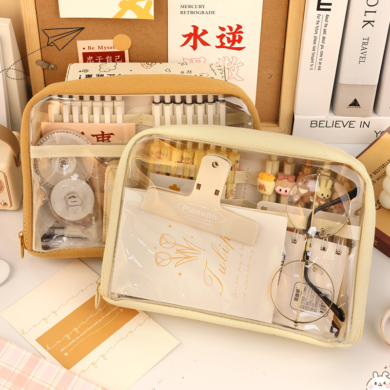 Creative double-layer large-capacity pencil case for primary school students, multi-functional pencil case storage bag for junior and senior high school students Application Scenario