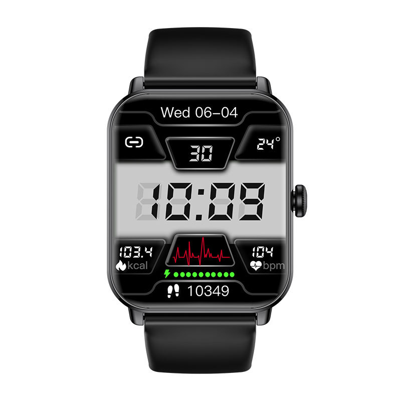 The new cross-border product NY39 smartwatch features Bluetooth calls, IP68 water resistance, heart rate, blood oxygen, sleep monitoring, and message alerts Specification drawing