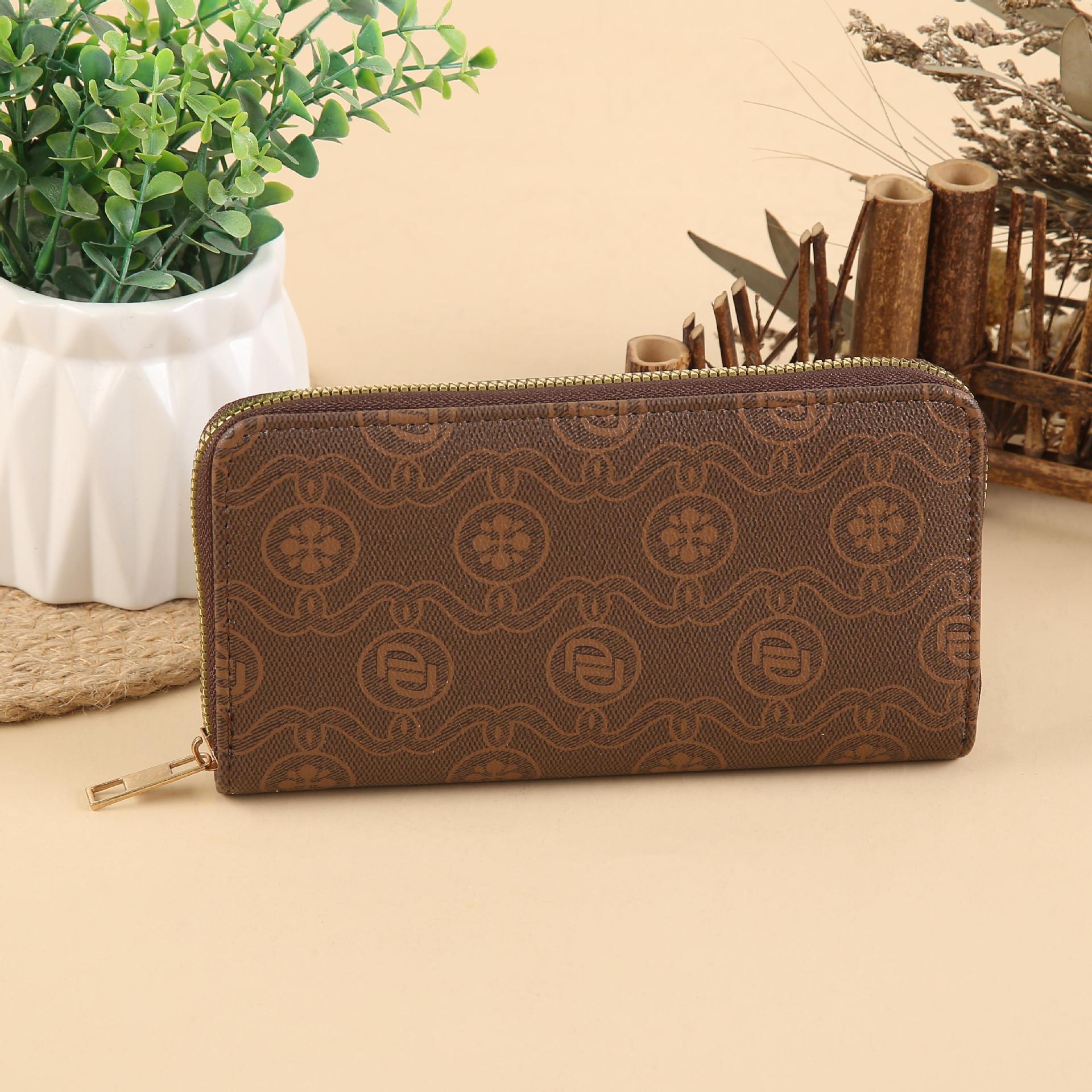 Simple and modern style long women's wallet, double-layer multi-purpose wallet, fashionable item, versatile, environmentally friendly and multi-functional full figure