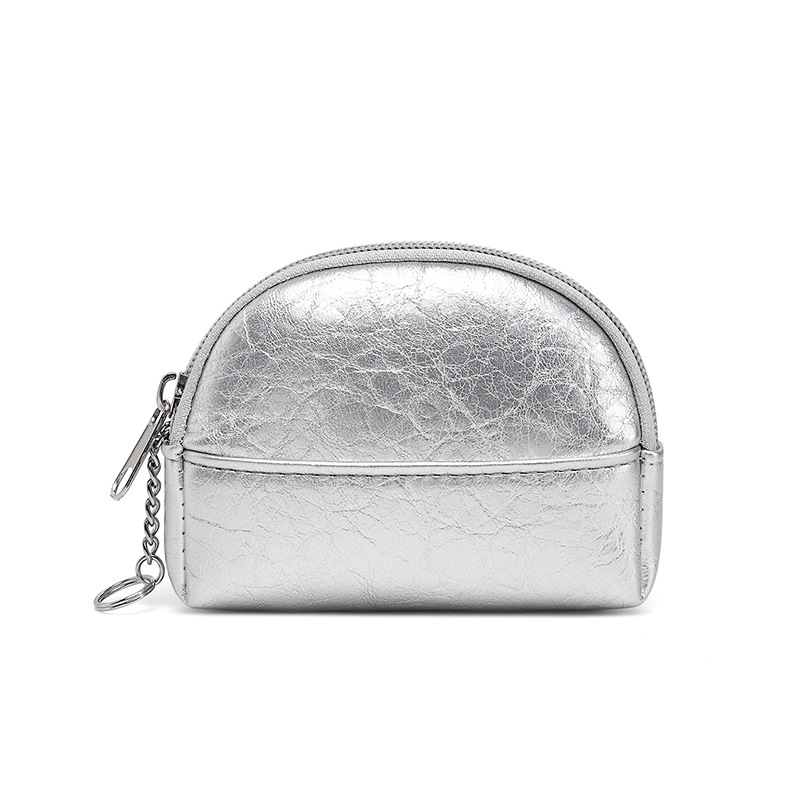 New Ailun large-capacity zipper wallet women's fashionable clutch, oil wax leather shell miscellaneous and loose change storage bag Item Picture