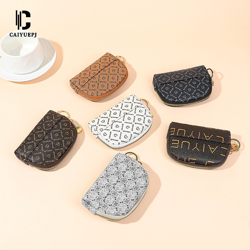 New 2025 Cross-border card bag, fashionable printed letter coin purse, multi-functional trendy clutch bag, bestseller wallet full figure
