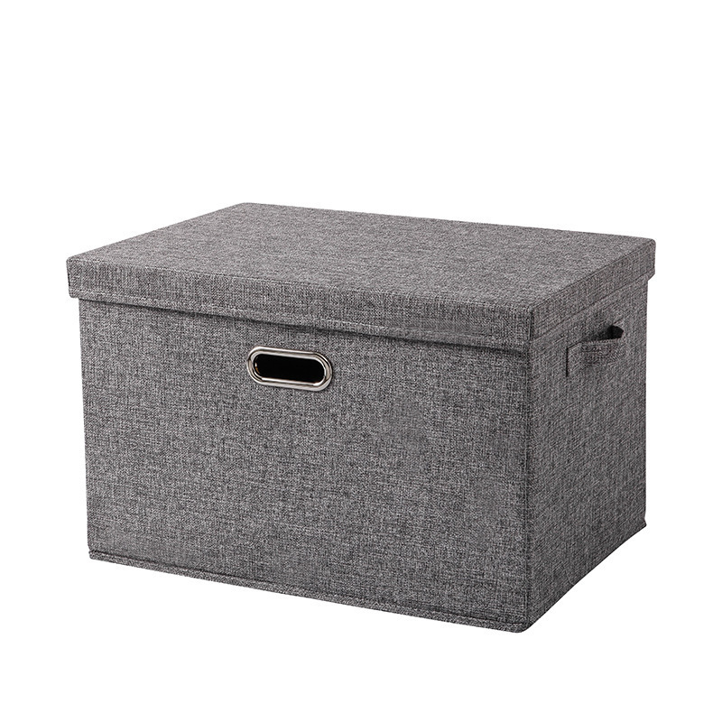 Cross-border cotton and linen storage boxes, home fabric toy storage boxes, clothes storage baskets, organizing boxes, folding storage boxes Item Picture