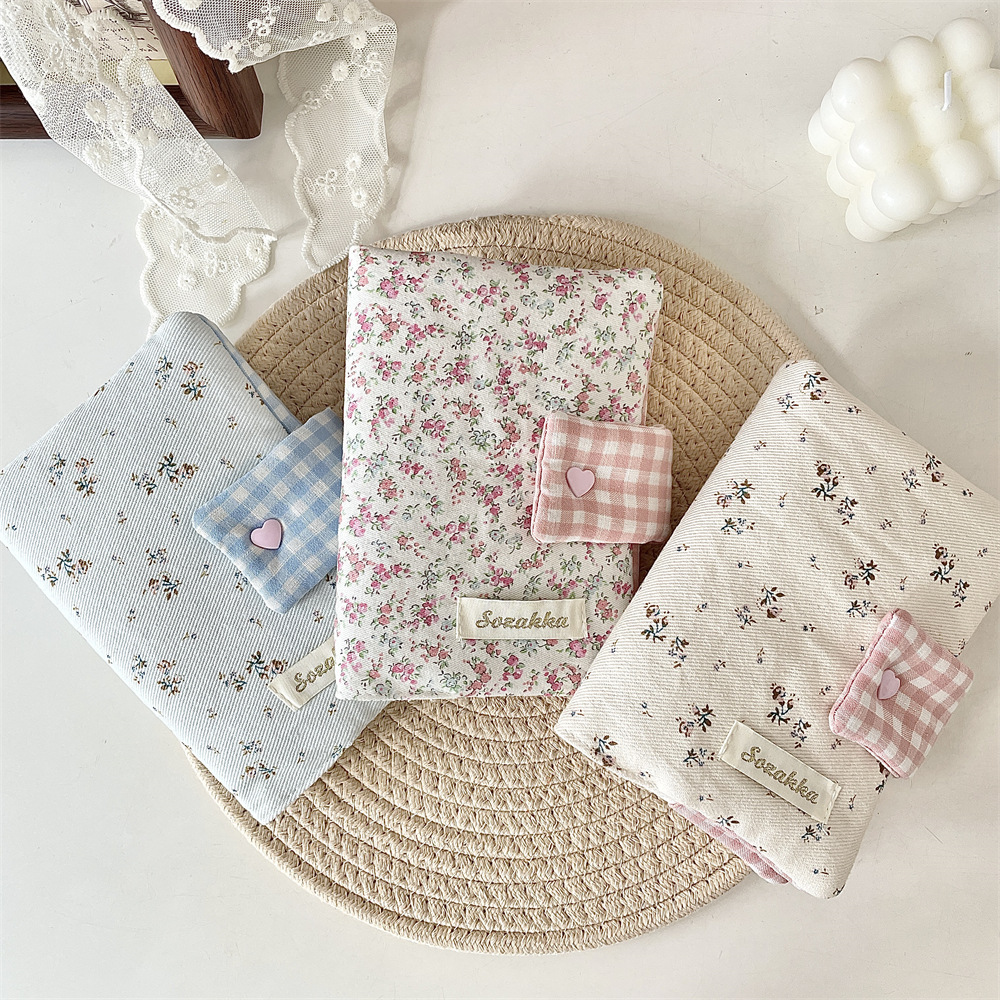 53171 Korean version girl heart ins book cover, floral book cover, planner, diary book cover, portable pocket book storage full figure