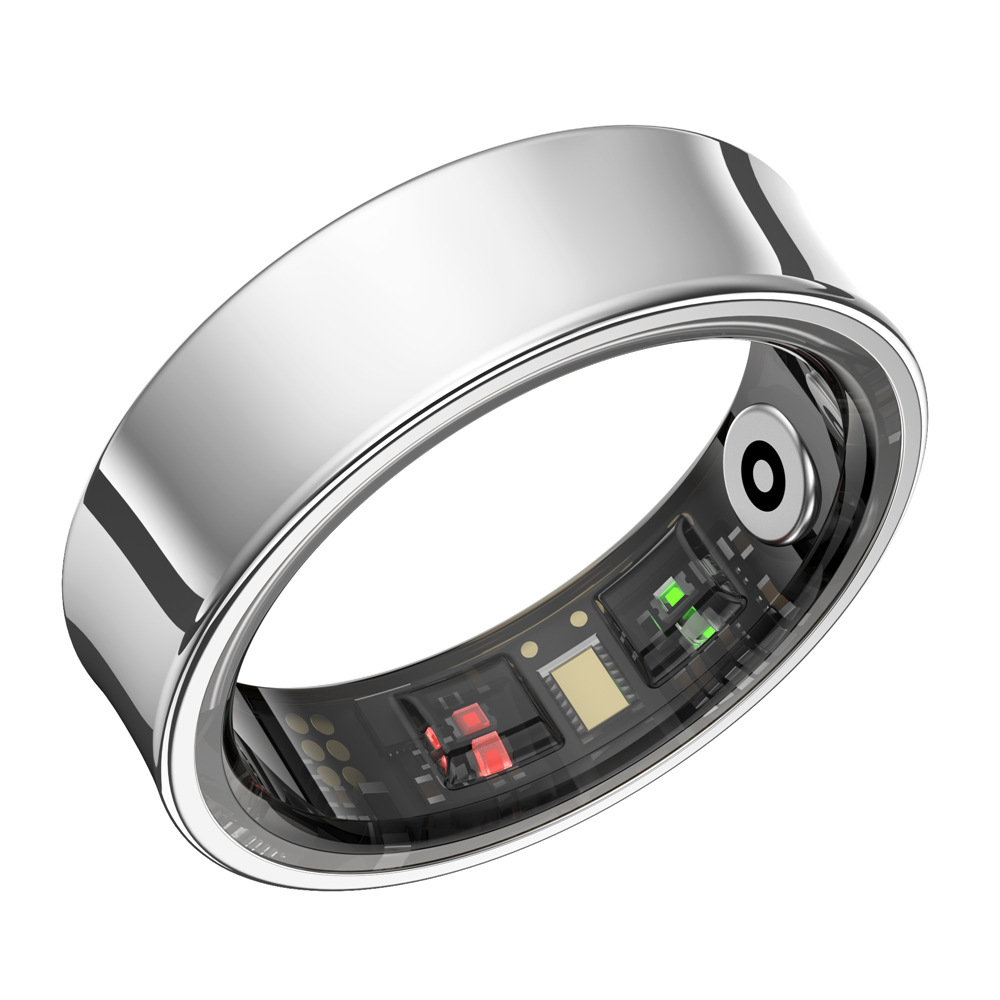 Cross-border R09 smart ring with charging case, heart rate, blood oxygen, satiety, pressure, sleep, exercise, body temperature, remote control and photo taking Item Picture
