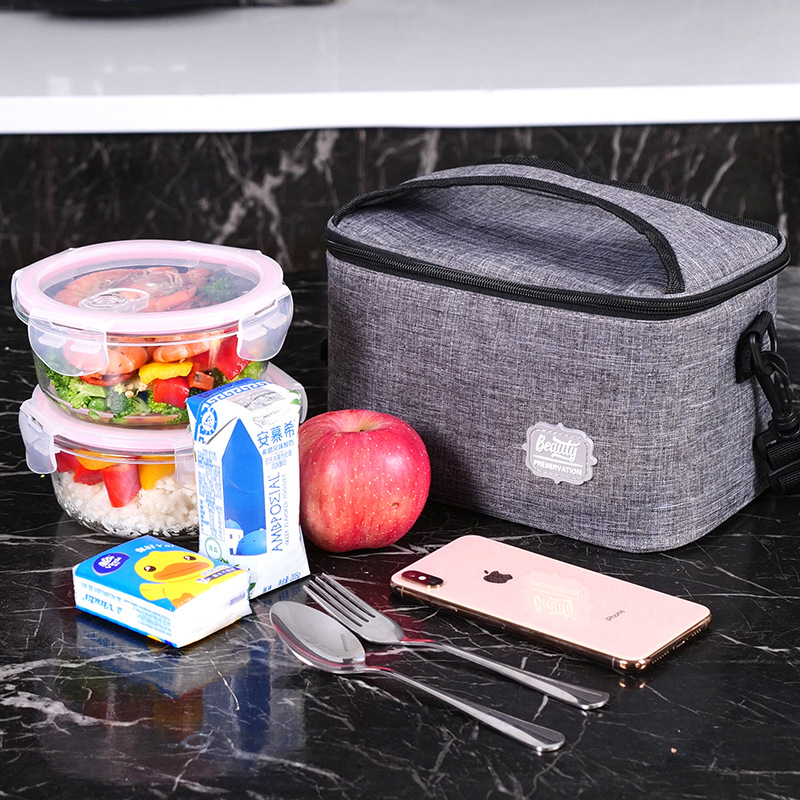Cross-border lunch box insulated bags, insulated bento bags for office workers to bring meals, bento bags, lunch box bags wholesale details Picture