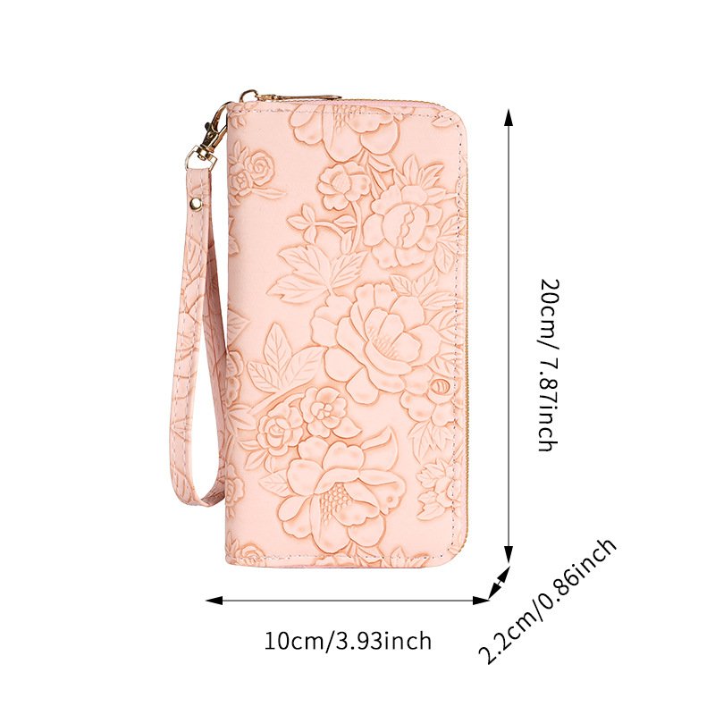 2024 New style long Korean-style fashionable hand-held coin purse with zipper and multi-functional women's mobile phone case Item Picture