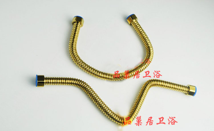 2U8K gold corrugated hard tube water heater, hot and cold water inlet hose toilet, 4-point 304 stainless steel rose gold high pressure Application Scenario