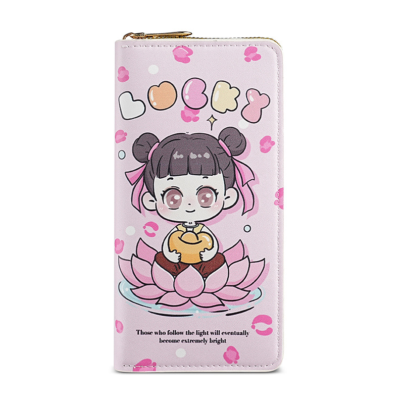 Cross-border wallet, long and cute cartoon wallet for women, large-capacity wallet, women's wallet, mobile phone bag, loose change wallet Item Picture