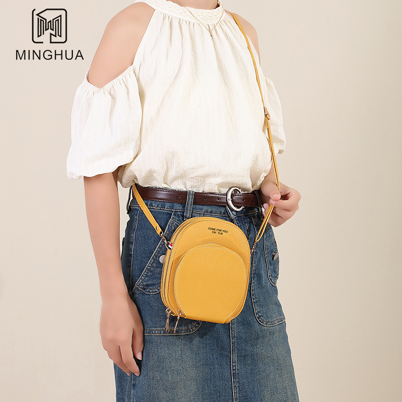 New mobile phone bag, women's solid color single-shoulder bag, summer fashion, simple and multi-position cross-border crossbody bag source manufacturer full figure