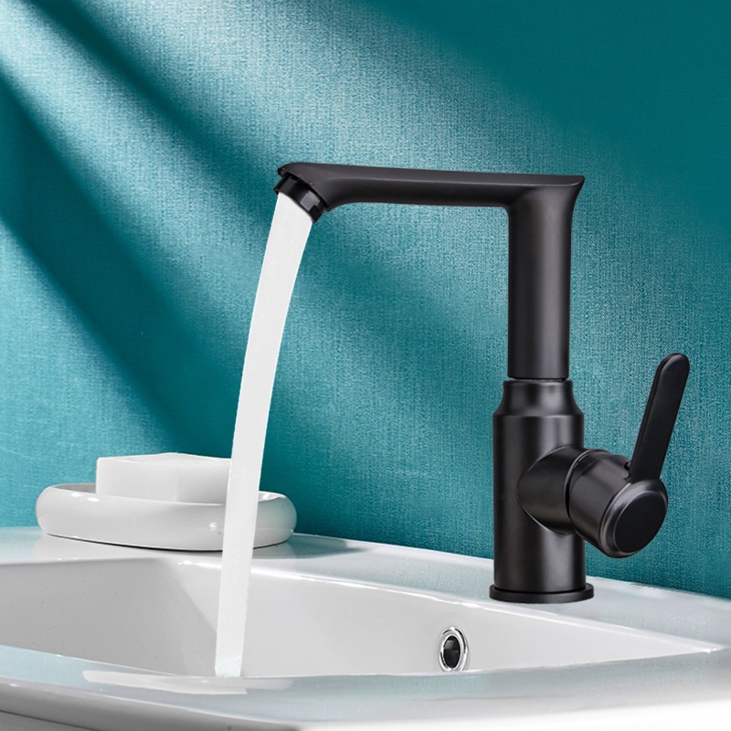 All-copper washbasin faucet, bathroom cold and hot water mixing valve, single-hole washbasin, countertop basin, washbasin, single-cold faucet details Picture