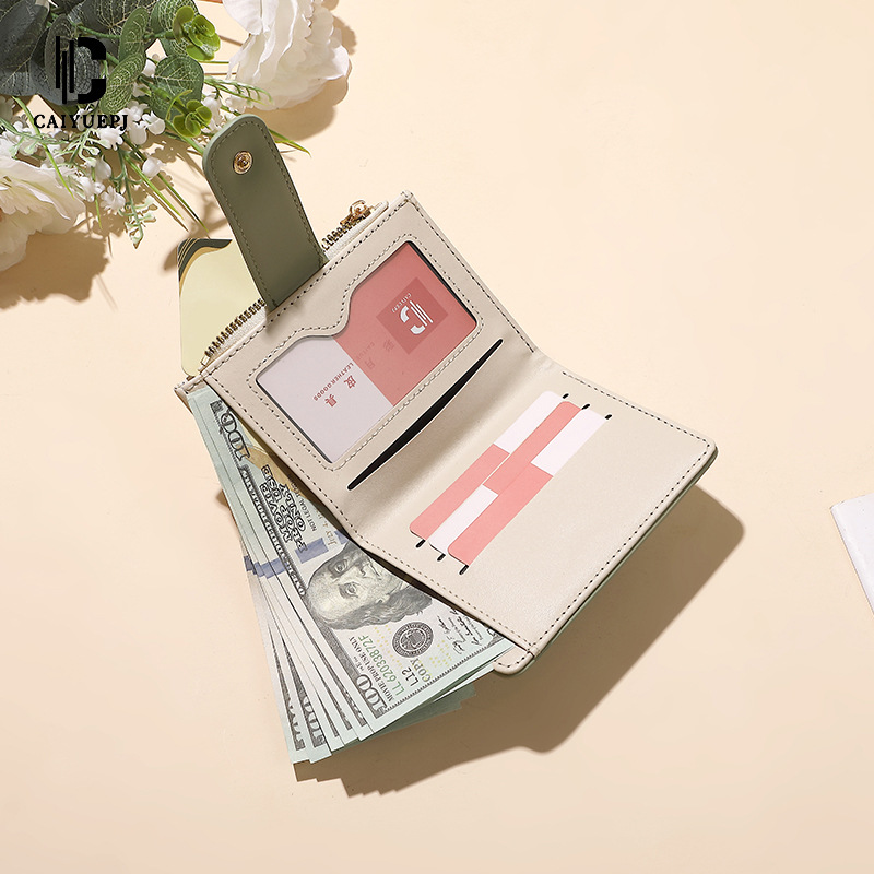 New women's wallet, short cross-border, cute dinosaur color-blocking zipper coin purse, multi-slot card bag, women's Wallet Application Scenario