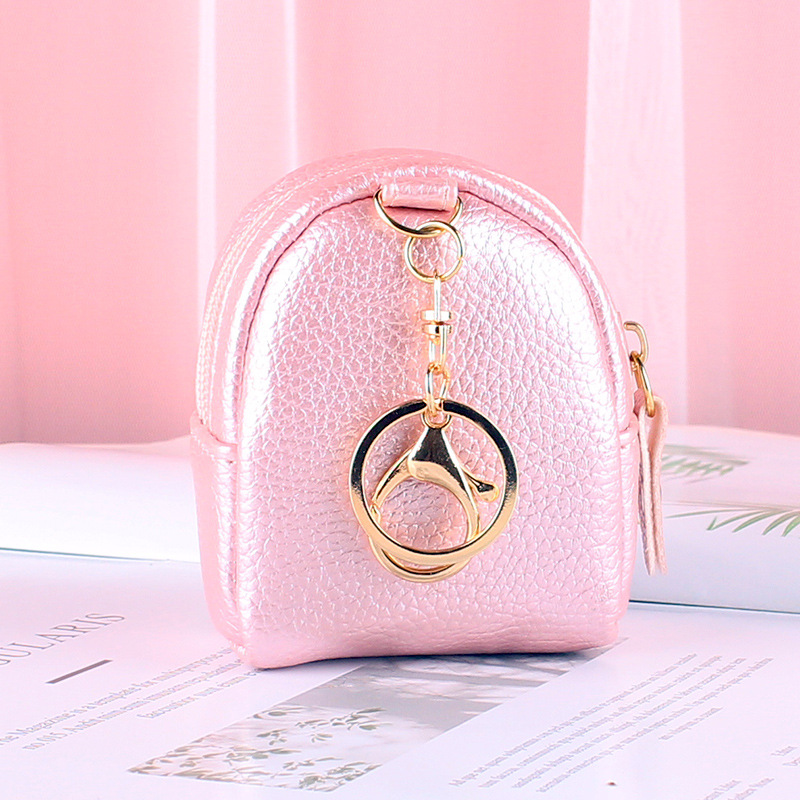 Korean Instagram cute Japanese-style mini simple student coin purse with keychain in hand details Picture