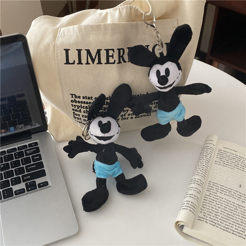 Cute and niche lucky rabbit plush toy pendant, InS-style cartoon rabbit keychain bag, couple pendant details Picture