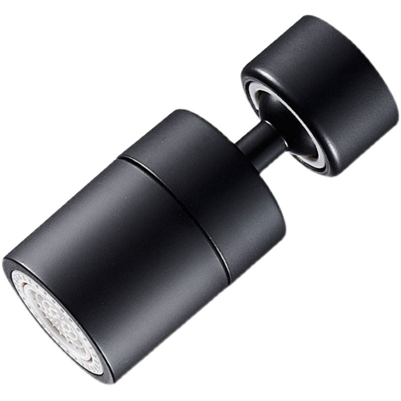 Black kitchen sink faucet, universal splash-proof washbasin, universal connector, rotatable shower nozzle, household use Item Picture