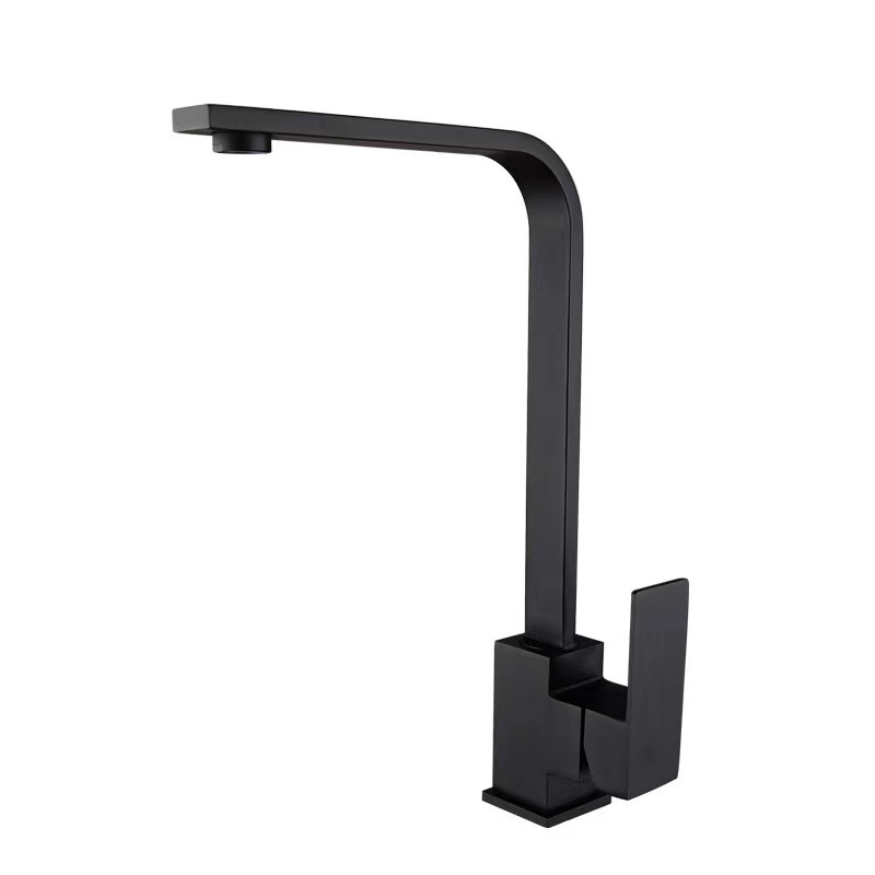 Faucet, kitchen, cold and hot, all-copper double sink, washbasin, rotatable sink, sink, water bar, island counter, square Item Picture