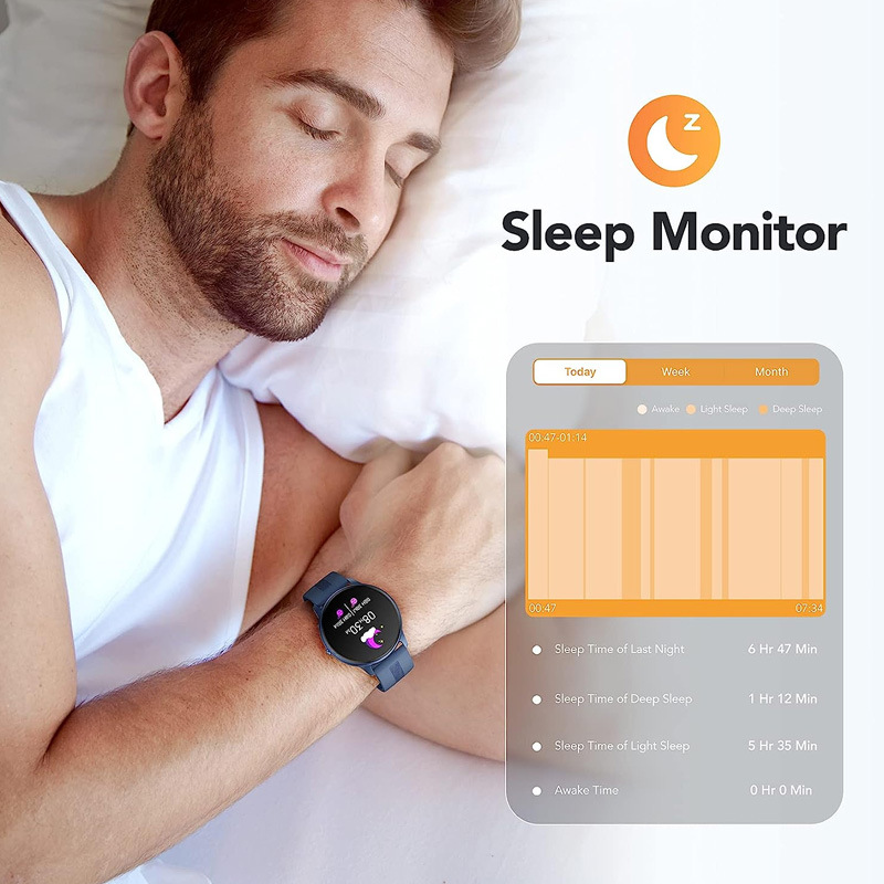 Amazon's best-selling round-screen smartwatch, heart rate monitor, fitness tracker, health bracelet, stable quality, gift for export Application Scenario