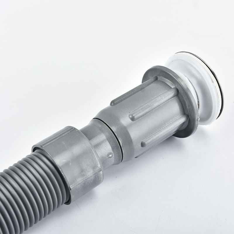 Stainless steel drainpipe, grey integral thickened flap steel wire drainpipe, washbasin, kitchen drainage pipe wholesale set details Picture