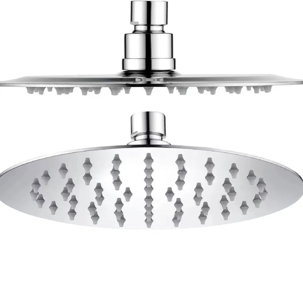 Cross-border 201 stainless steel pressurized top spray 4-inch, 6-inch, 8-inch, 10-inch and 12-inch large shower heads, bathroom concealed rain shower heads Item Picture