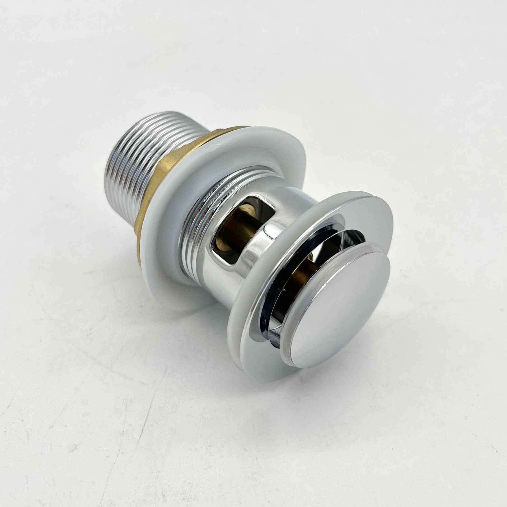 Factory direct sales of European-style washbasin drain, zinc alloy drain, washbasin press and bounce, stainless steel drain details Picture