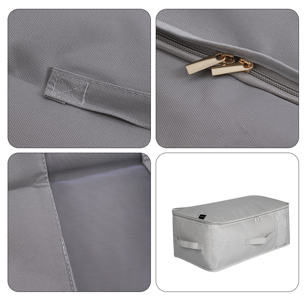 New product manufacturer wholesale Oxford cloth solid-color zipper transparent cotton quilt bags, wardrobe clothes, quilt organization and storage bags details Picture