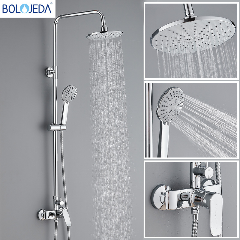 All-copper showerhead two-function shower set, suitable for construction sites, hotels, rain shower, cold and hot shower set, pressurized top spray full figure