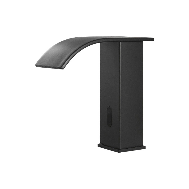Nordic Waterfall smart sensor faucet, black fully automatic single-cooling sensor countertop basin hot and cold hand wash Item Picture