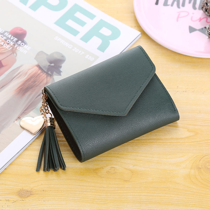 Factory direct sales of new women's short fringed multi-slot fashionable wallet wallet in stock Specification drawing