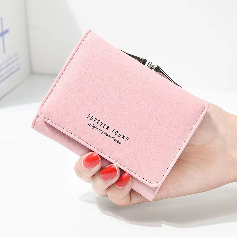Fashionable ladies' wallet, short casual wallet, women's wallet, coin wallet, card bag, 30% off, clutch, cross-border Specification drawing