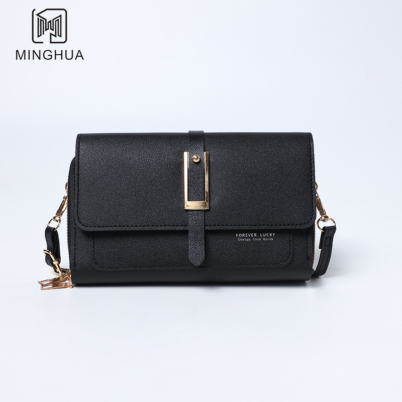 New crossbody bag, a versatile single-shoulder bag for women, solid color, simple spring cross-border trade, multi-functional small square bag Item Picture