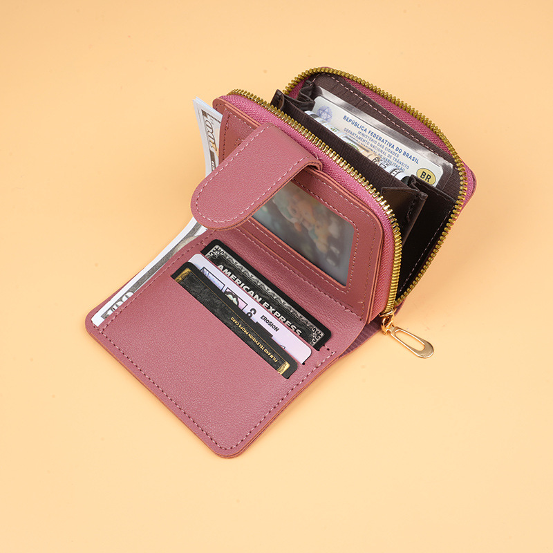 Korean version short wallet, women's wallet, student Korean version new small wallet, multi-slot card case, large capacity, 30% off wallet details Picture