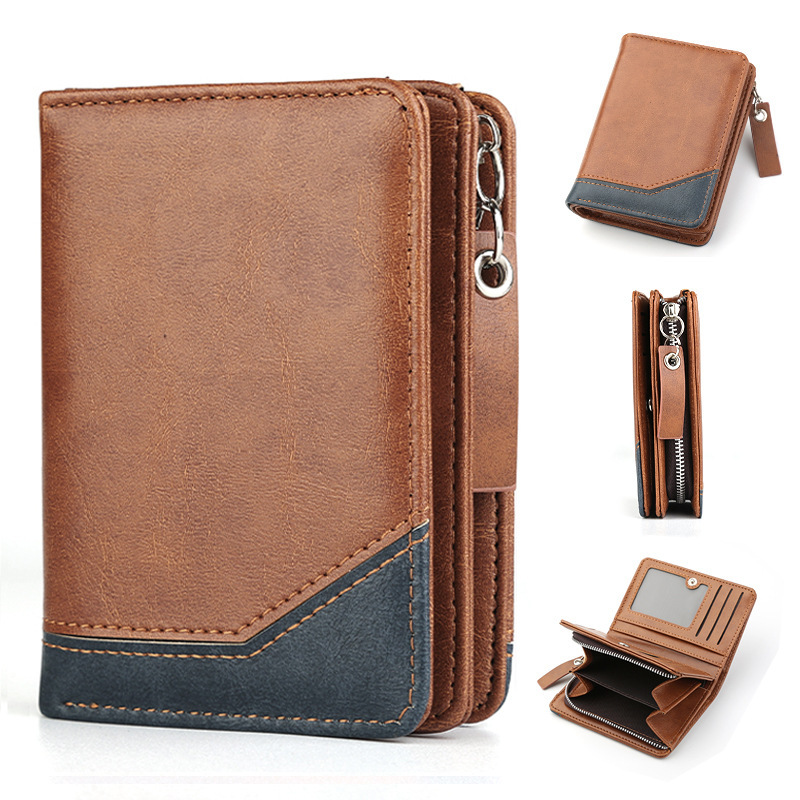 New men's wallet, retro and simple, multi-slot wallet, short style wholesale, fashionable for young people in foreign trade, large capacity wallet Application Scenario