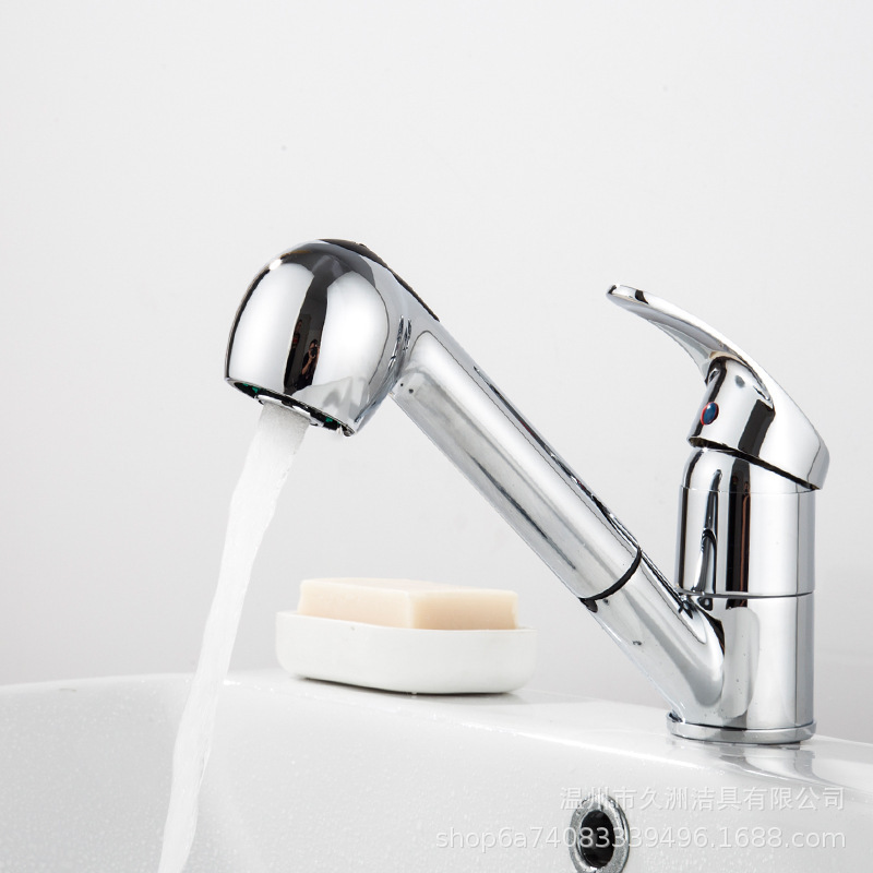 Cross-border kitchen cold and hot multi-functional pull-out faucet, zinc alloy copper telescopic sink and sink manufacturer wholesale Application Scenario