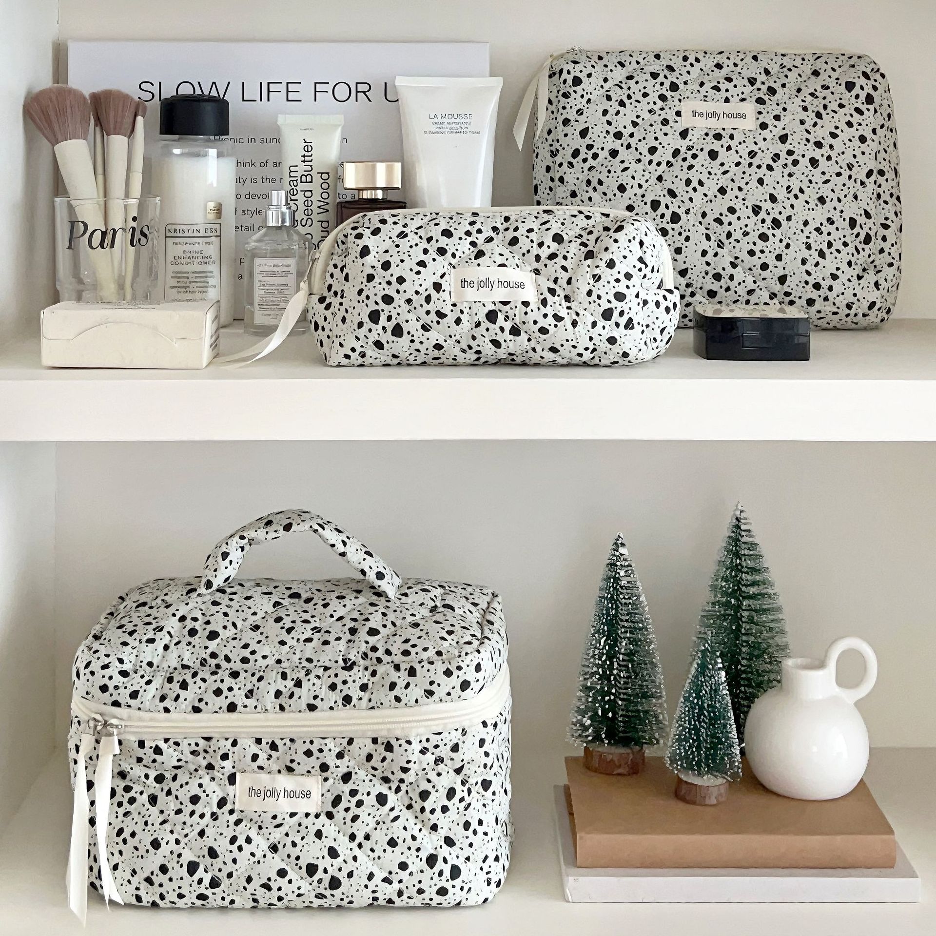 High-end makeup bag for women, 2024 new portable large-capacity toiletry bag, business trip and travel cosmetics storage bag full figure