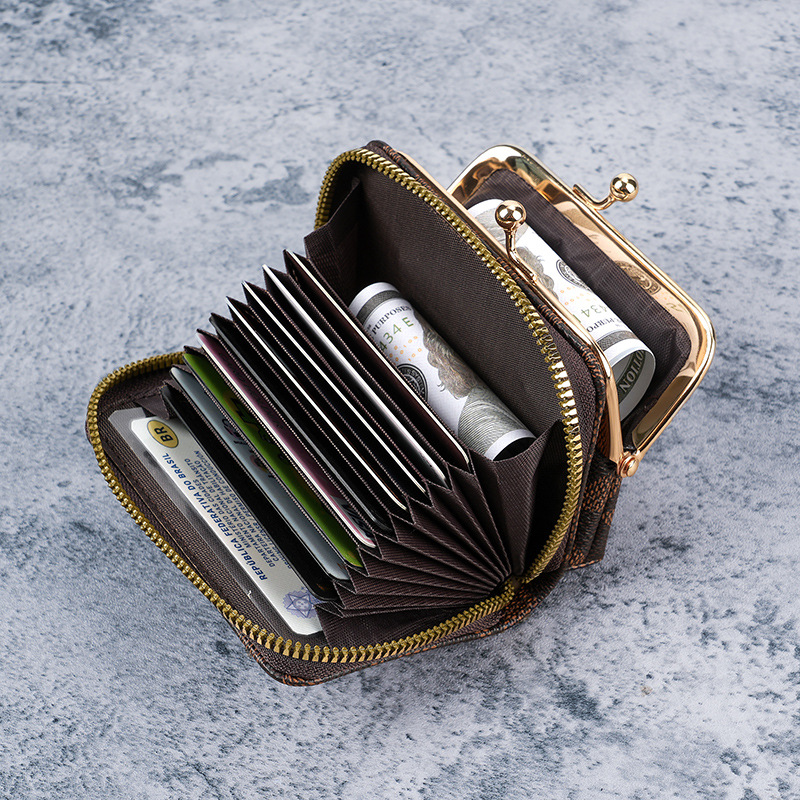 Ladies' wallet 2024 New European and American printed short clip coin purse, 30% off, versatile girls' student wallet details Picture