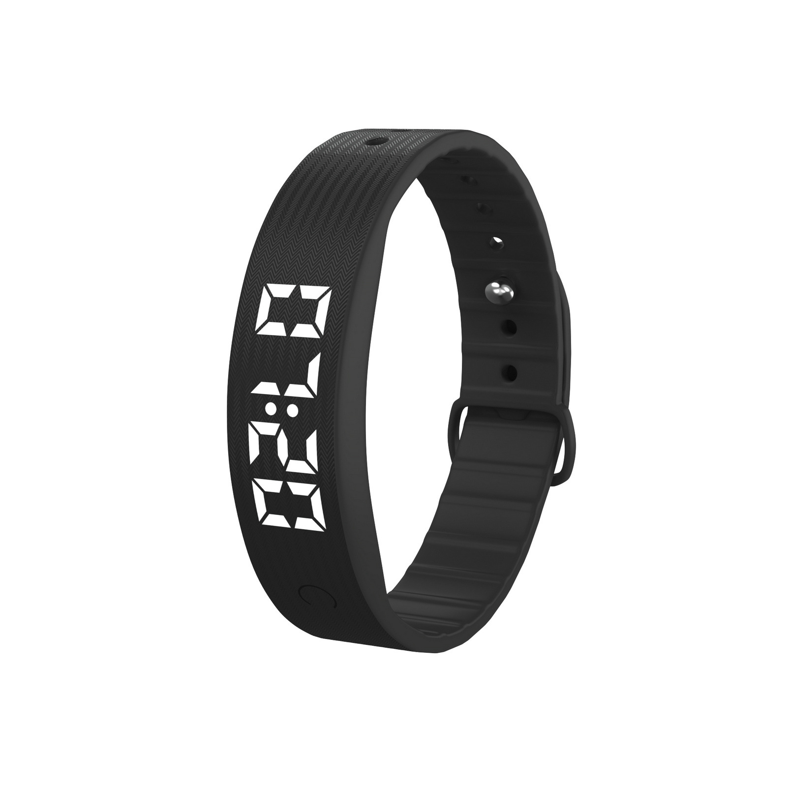 Vibrating alarm clock, countdown timer, stopwatch, sleep monitoring, step-counting, rechargeable, eco-friendly silicone wristband W5SV Item Picture